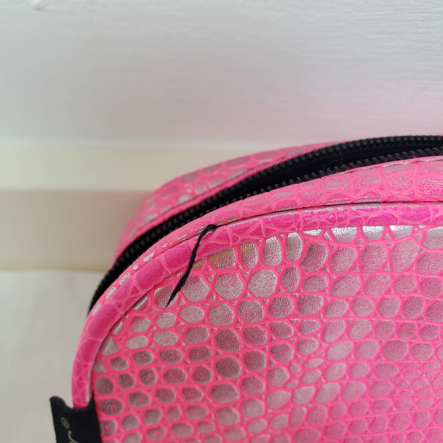 Techgear Pink & Silver Crocodile Print Pouch - photo 3