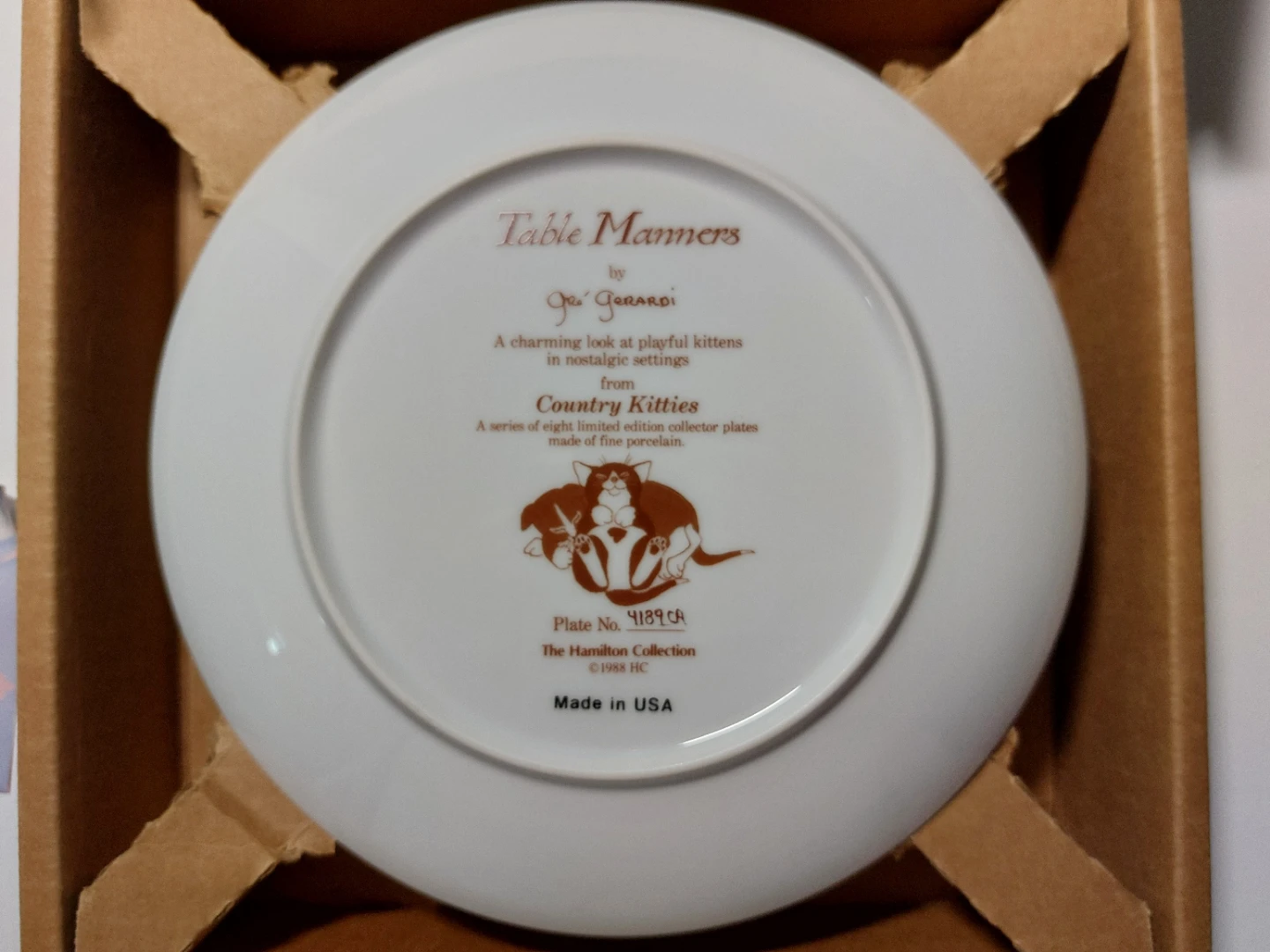 The Hamilton Collection Country Kittens Plate 'Table Manners' - photo 2
