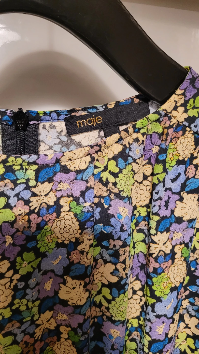 Maje Floral Print Ruched Mini Dress - photo 4