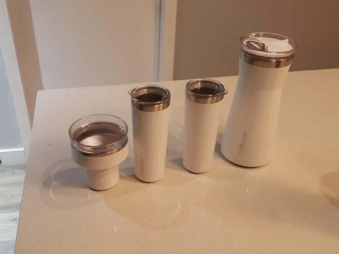 4 piece Insulated Tumblers Set - White by REDUCE