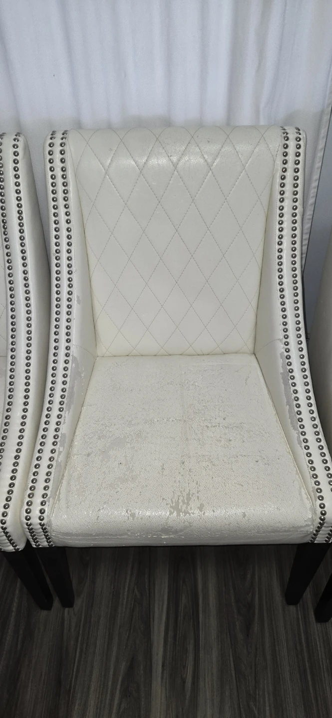 White Tufted Accent Chairs (Set of 4) - photo 3