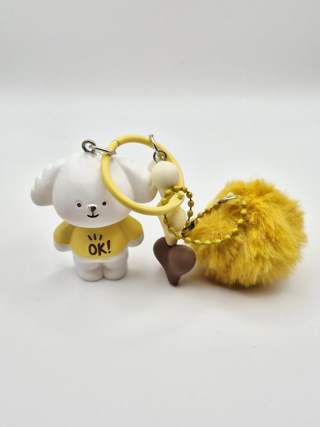 🏆Dog Keychain with Yellow Pom Pom