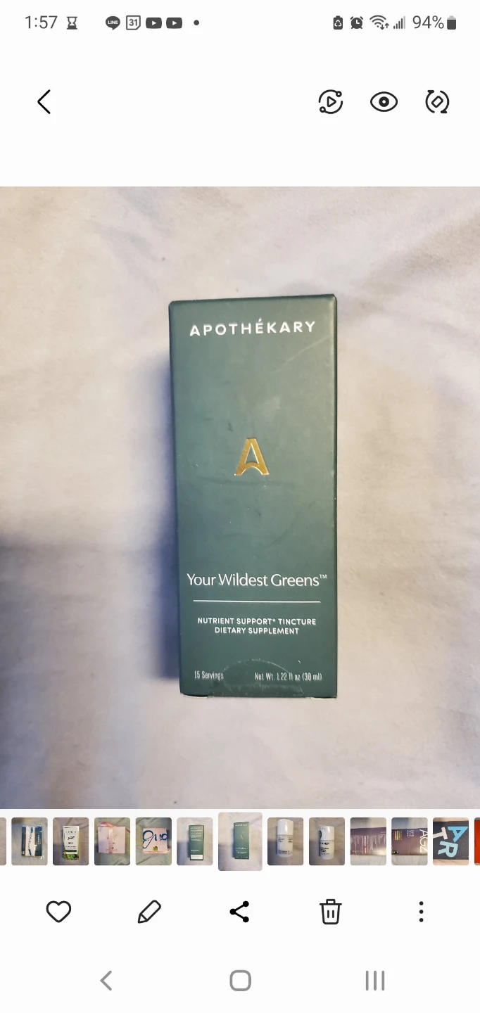 APOTHEKARY Your Wildest Greens Support Tincture Supplement🏆