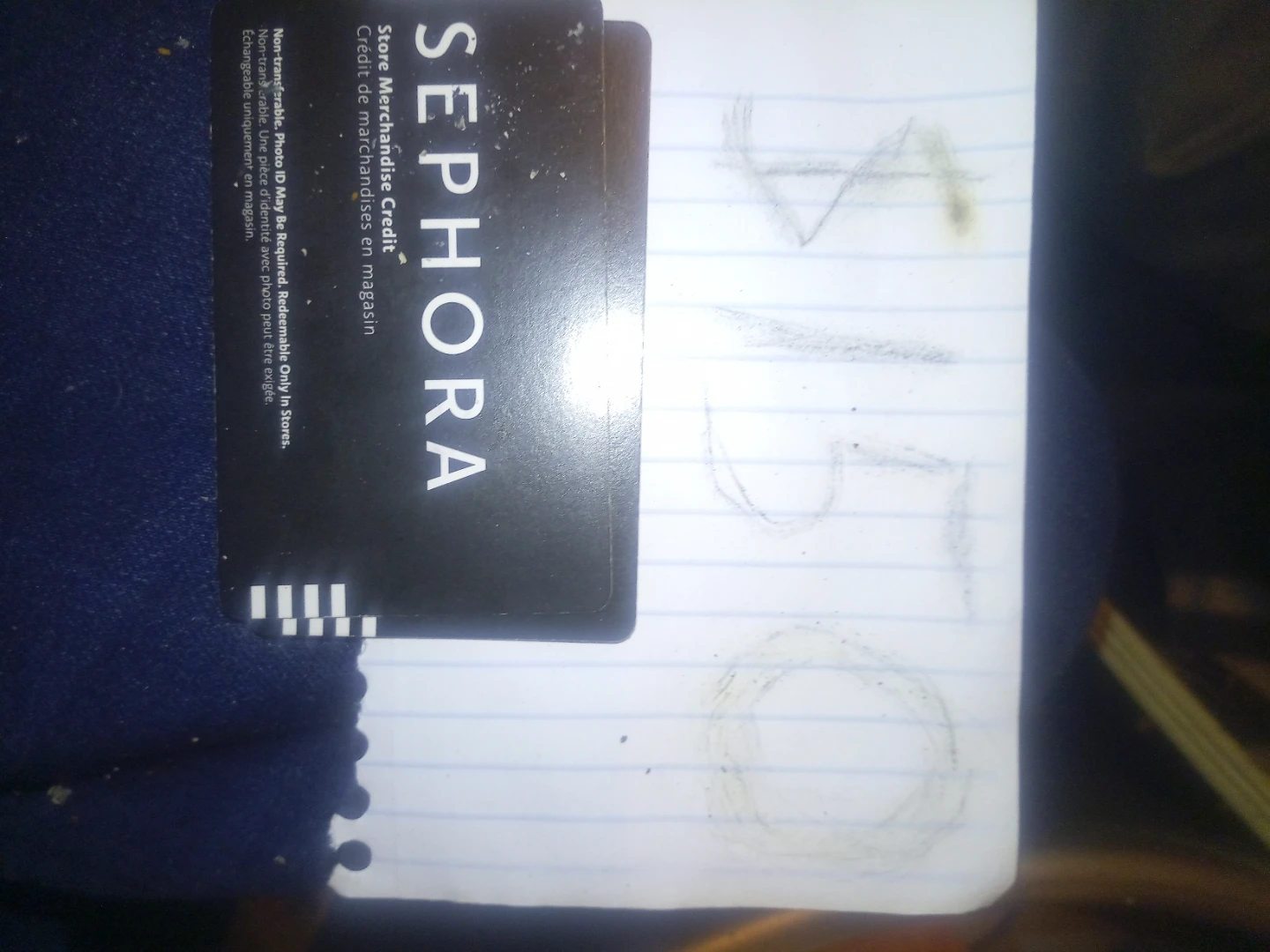 Sephora Store Merchandise Credit $150for $100