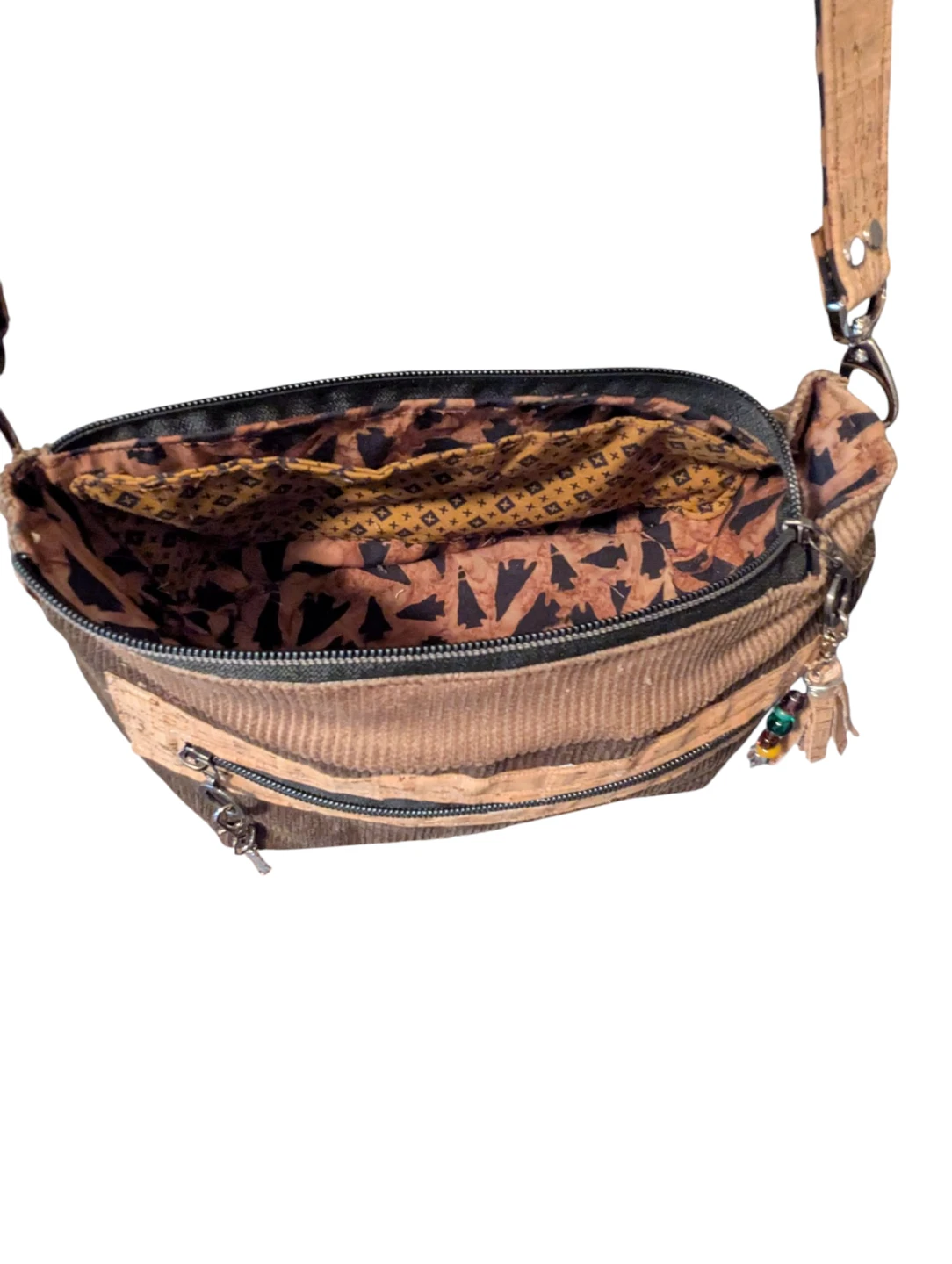 Corduroy and Cork Shoulder Bag - photo 3