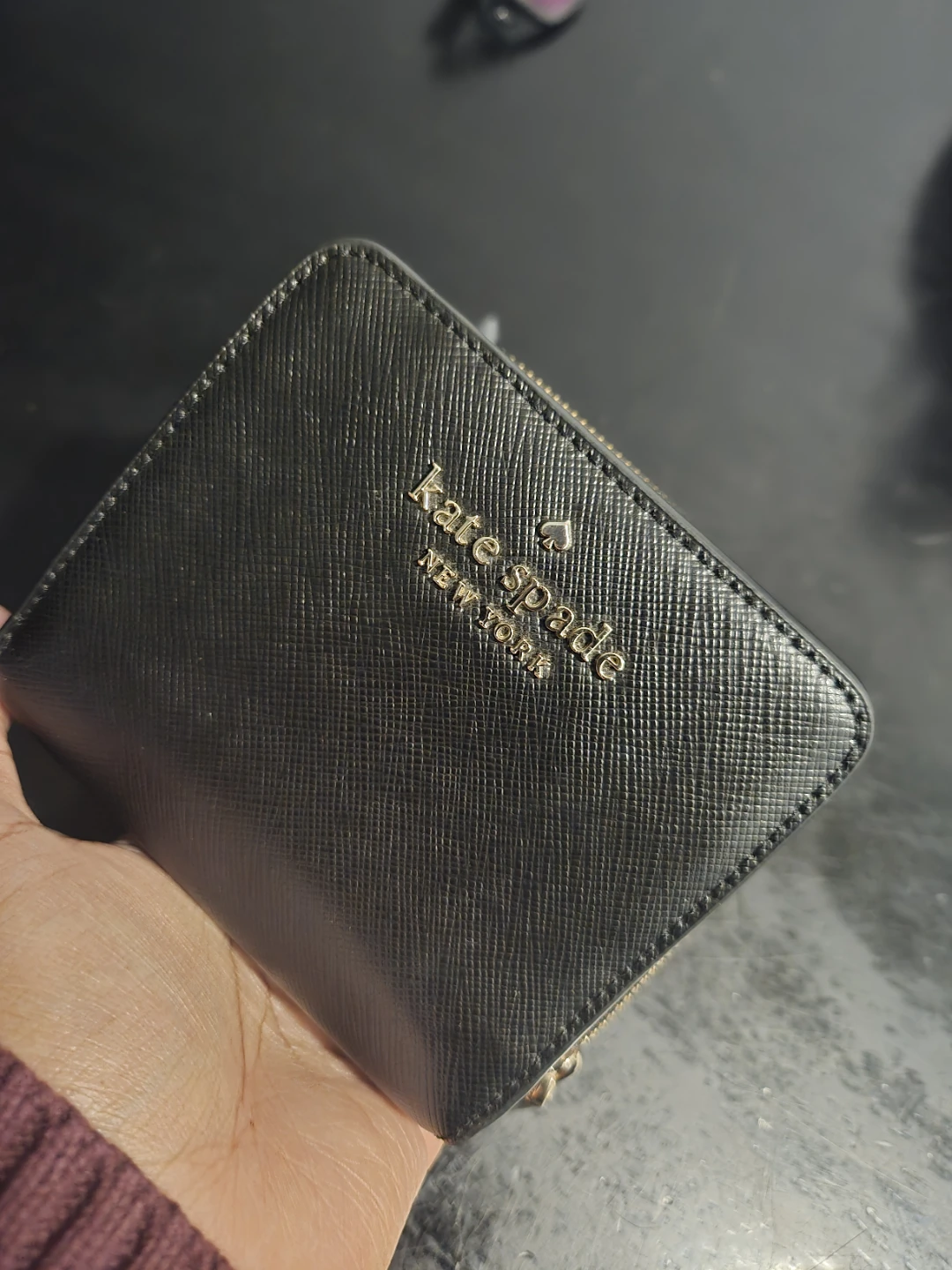 Kate Spade Black Leather Bifold Wallet