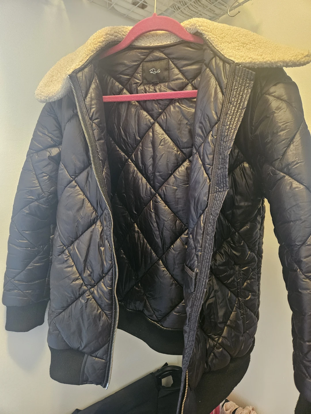 Rails Quilted Puffer Jacket - Black - Size S - photo 3