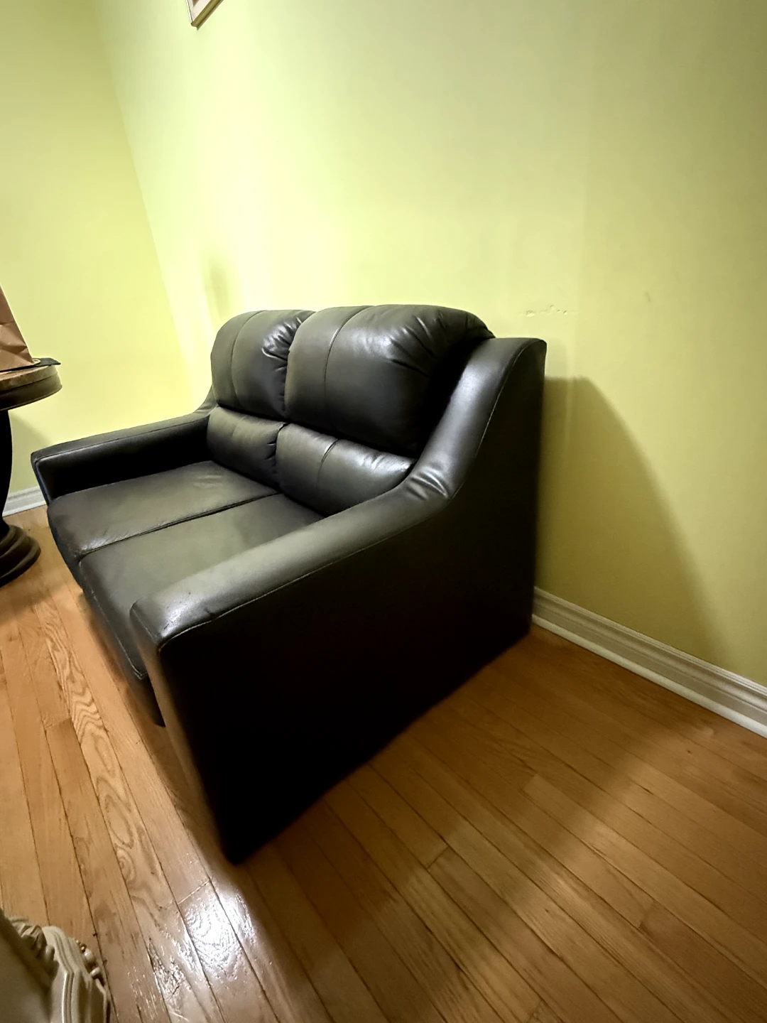 Brown Faux Leather sofa - photo 3