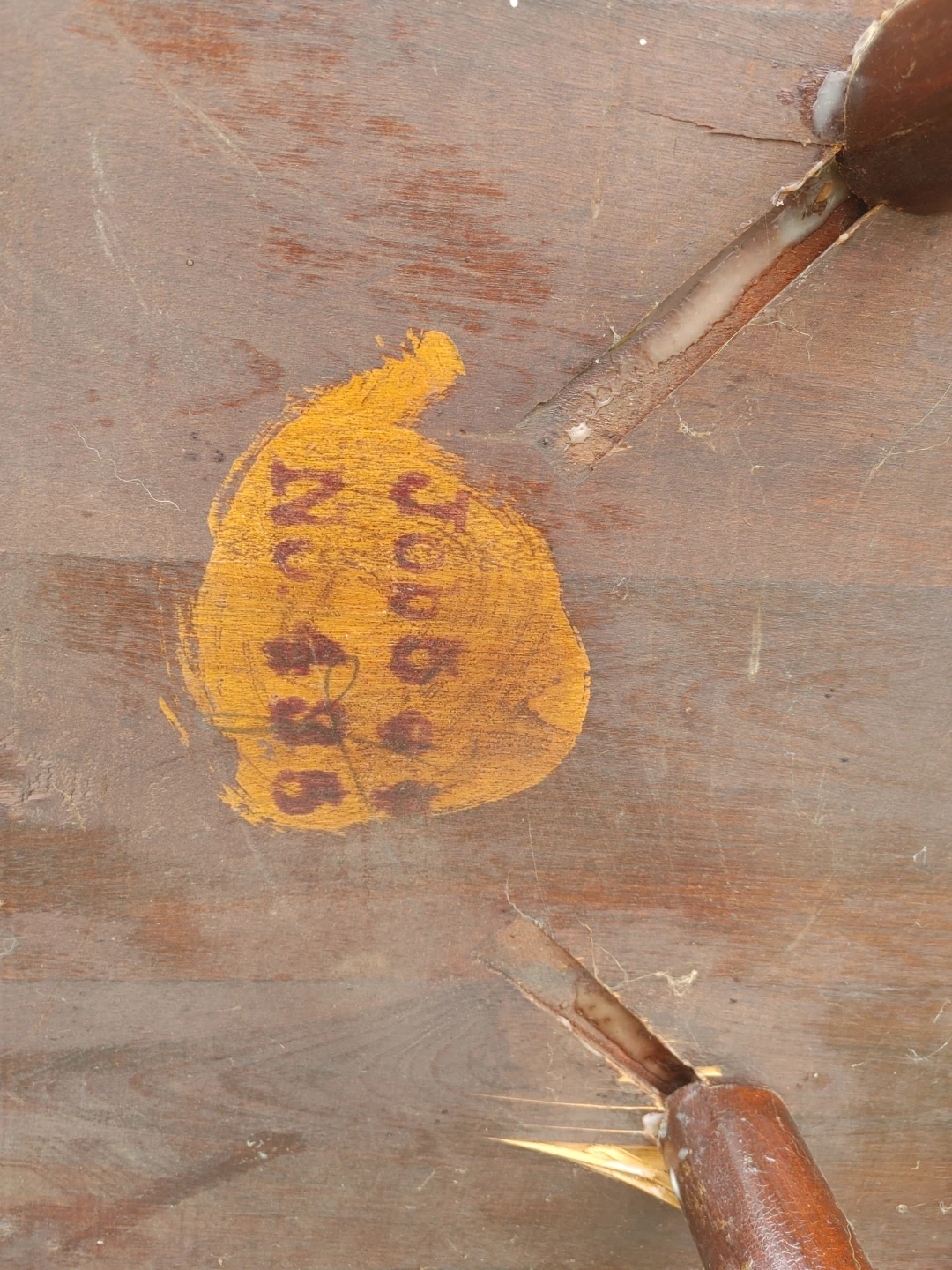 Vintage Dark Wood Side Table - photo 2