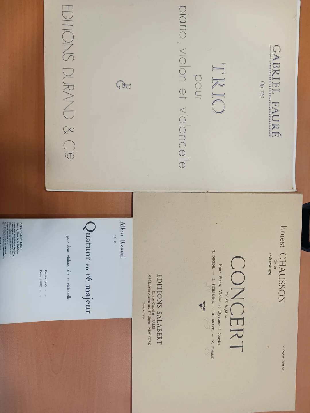 Gabriel Fauré Trio for Piano, Violin, and Cello Op.