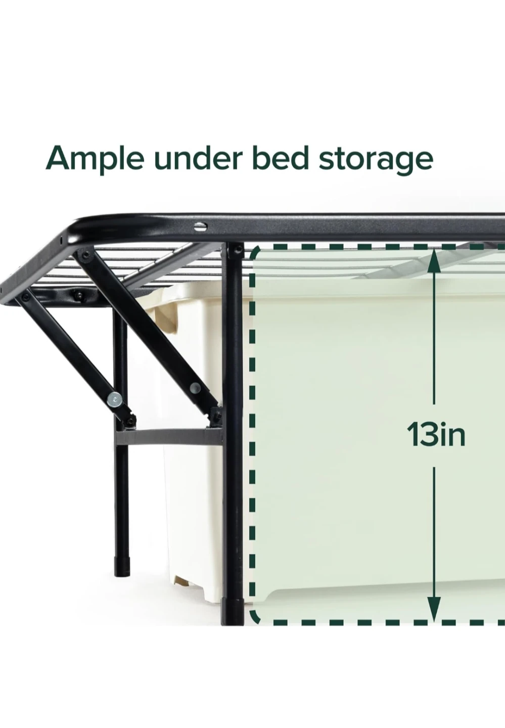 Black Metal Twin Bed Frame - photo 3