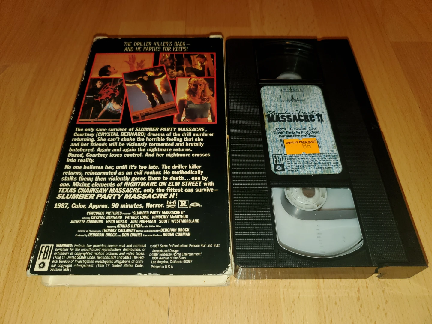 1987 Slumber Party Massacre II VHS Tape - photo 2