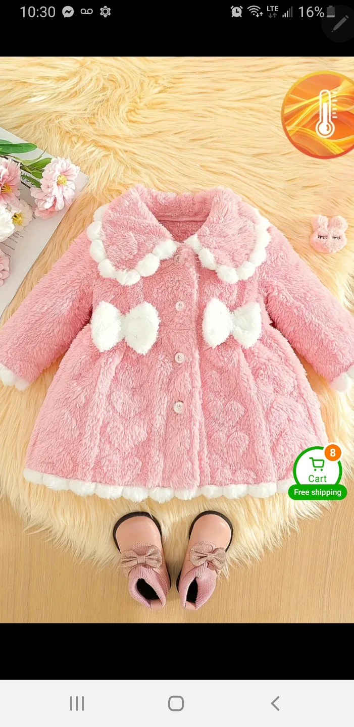 Babies hand knit coat