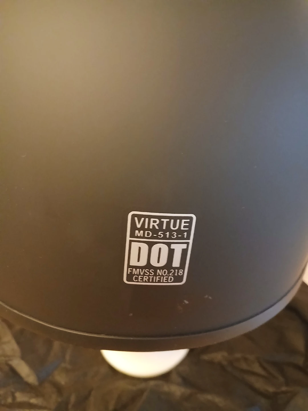 Virtue Matte Black Motorcycle Helmet - Size Medium - photo 3