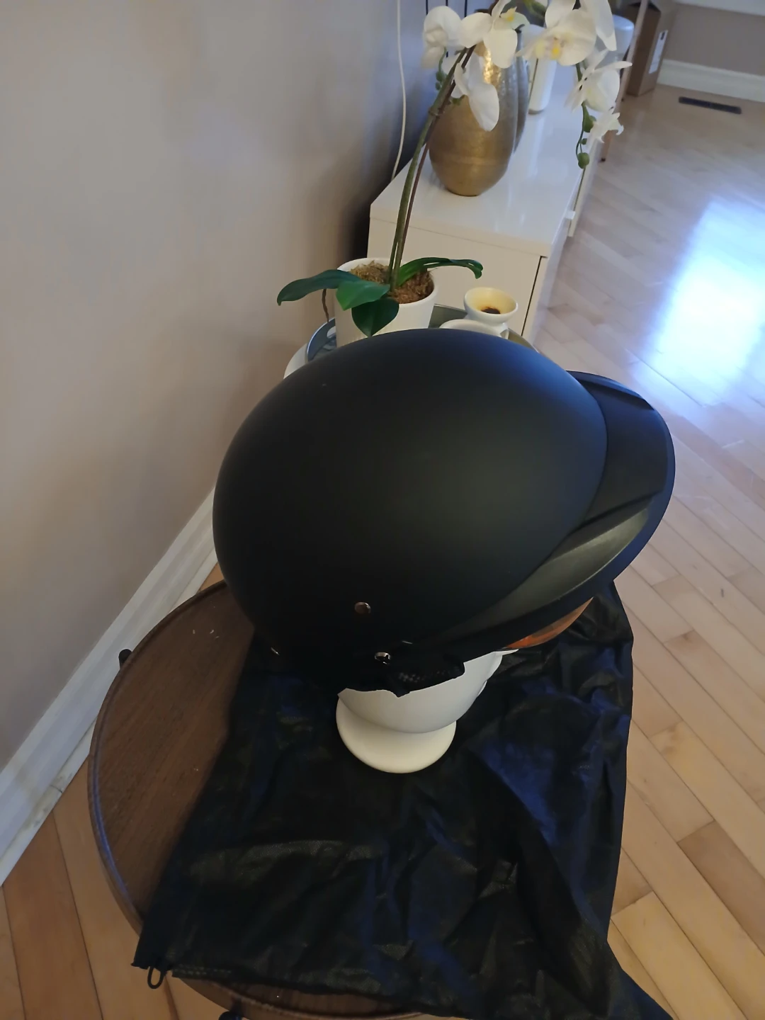 Virtue Matte Black Motorcycle Helmet - Size Medium - photo 5