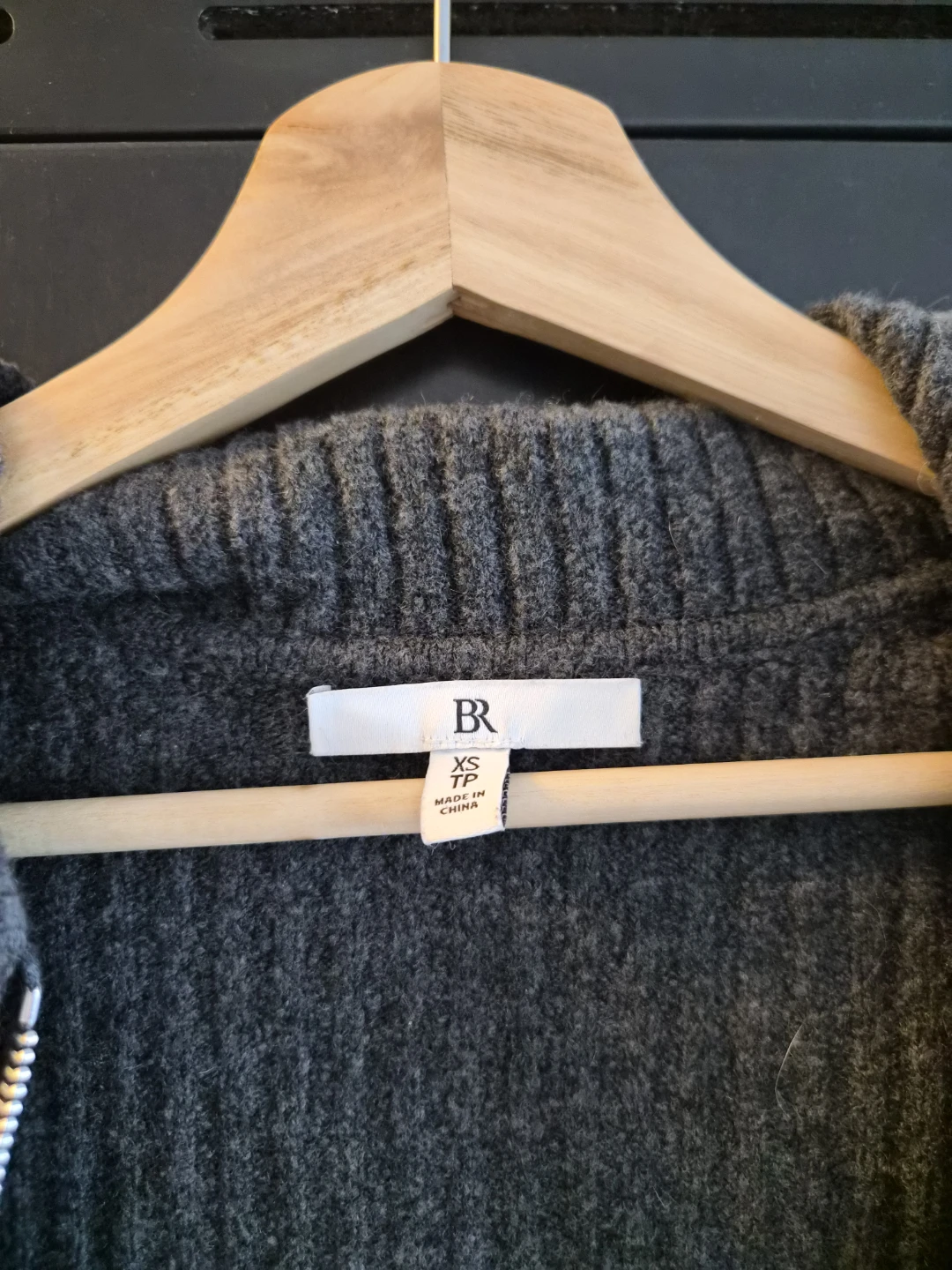 BR Grey Zip-Up Sweater - XS - photo 3