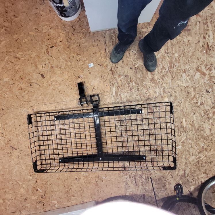 Black Metal Hitch Mount Cargo Carrier Basket - photo 3