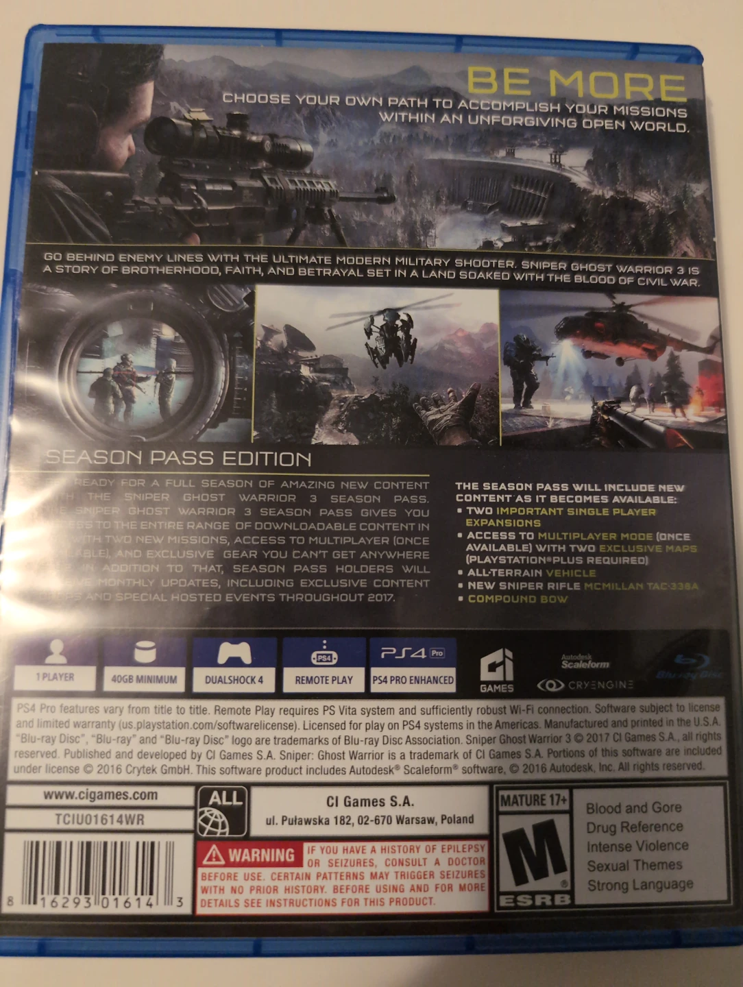Sniper Ghost Warrior 3 Season Pass Edition PS4 - photo 2