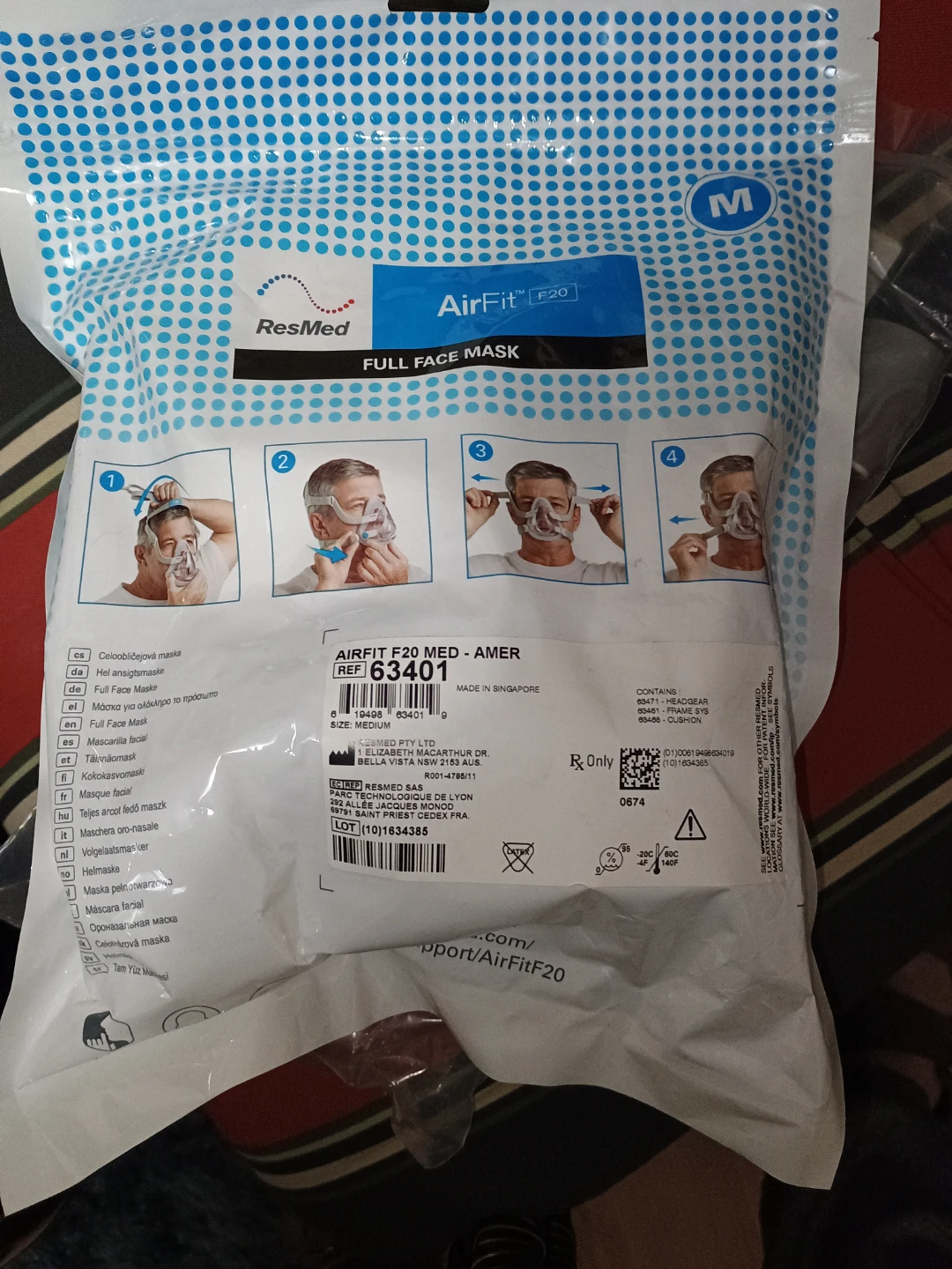 ResMed AirFit F20 Full Face Mask - Medium - photo 2