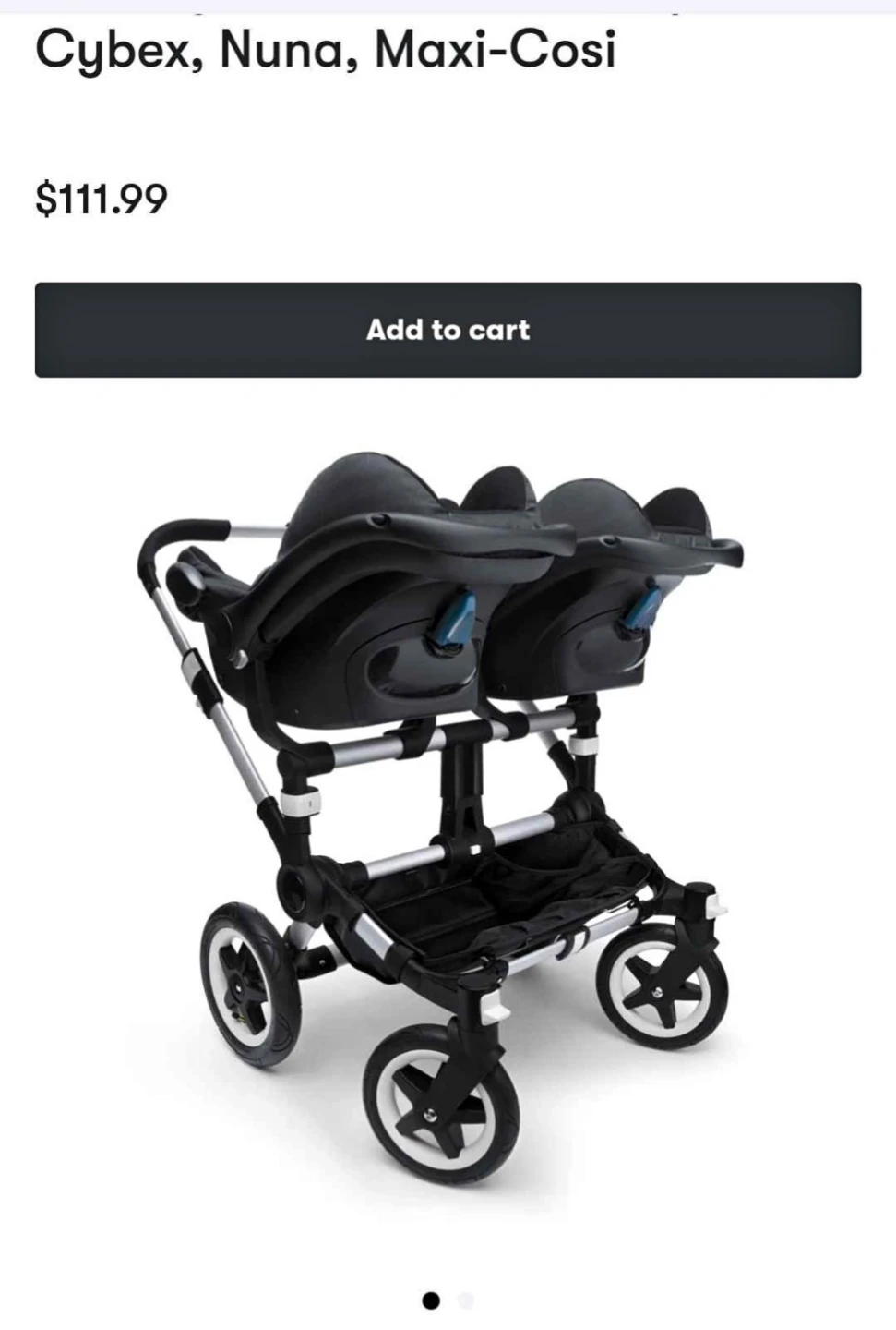 Bugaboo Donkey Duo Twin Carseat Adaptor - photo 3