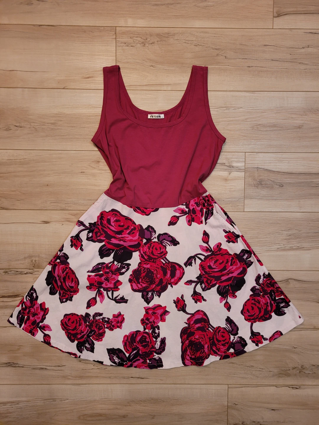 VETIOR Floral Print Tank Dress Size L