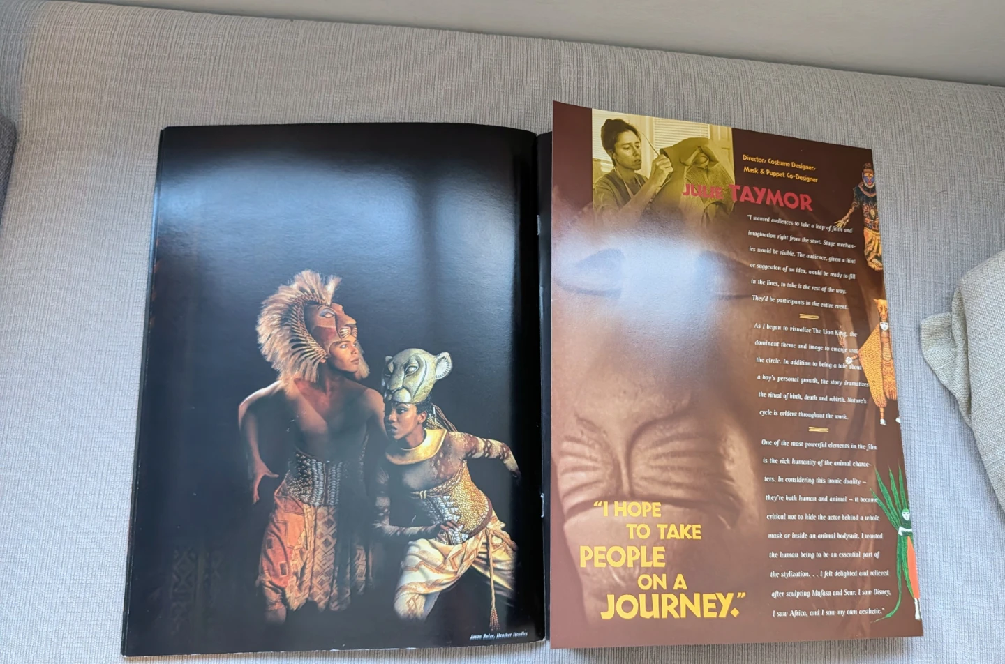 Brand New The Lion King Broadway Musical Program Book - photo 3