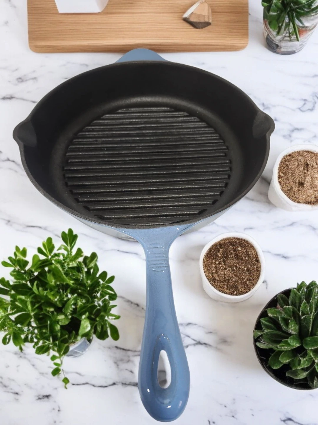 NEW 12" Commercial-Grade Cast Iron Skillet Grill  enamel 🥕 - photo 2