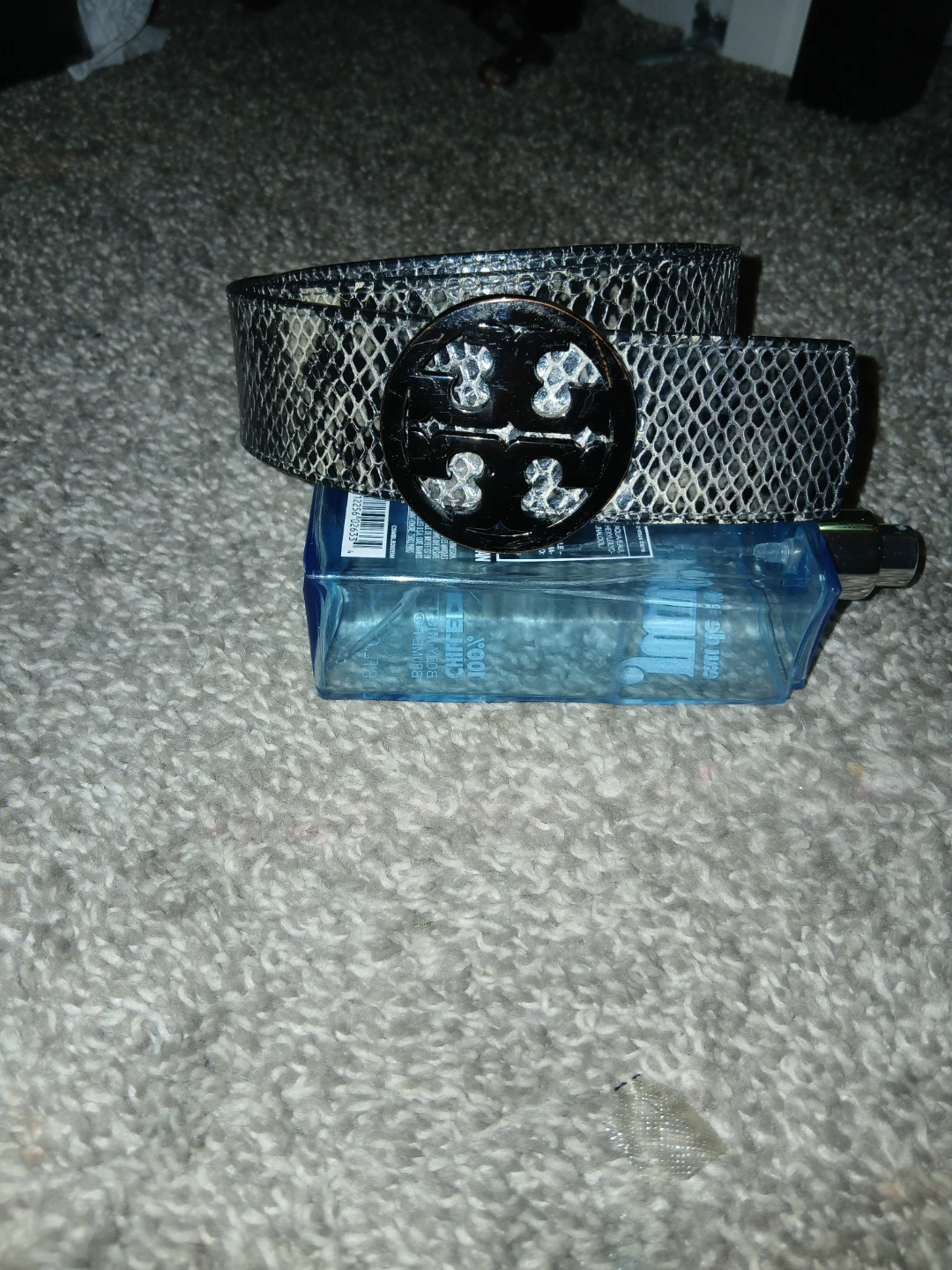 Tory Burch Belt - Silver Snake Print