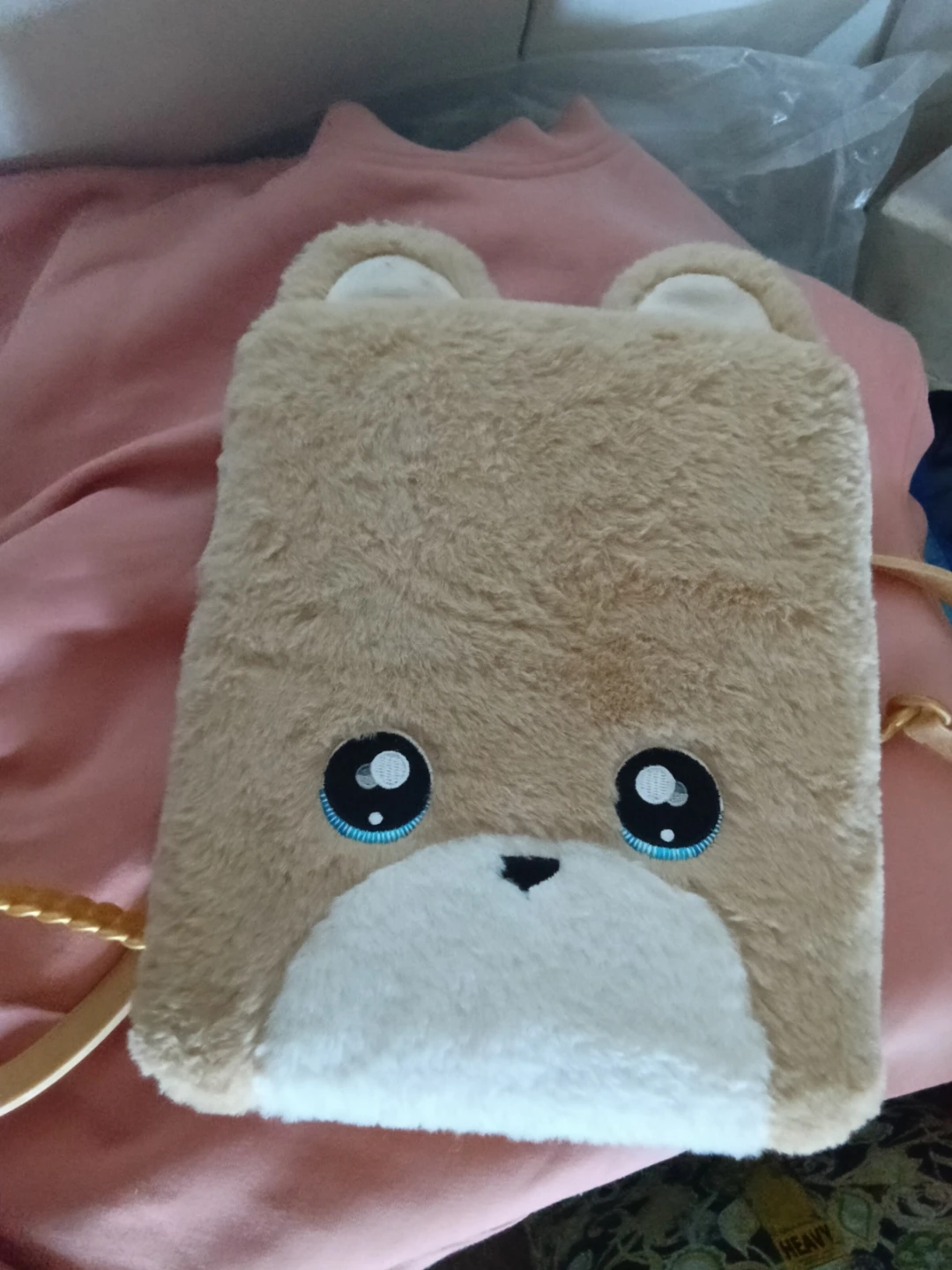 Fuzzy Bear Notebook with Strap storage for toys - photo 2