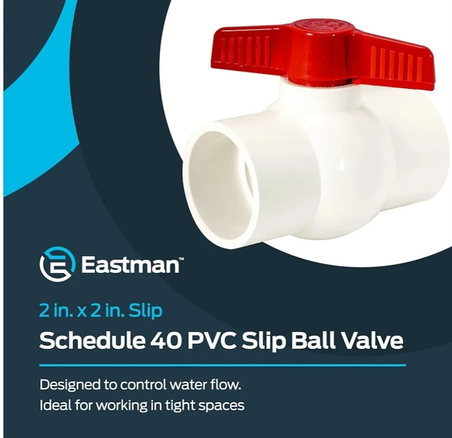 Eastman 2 in. Schedule 40 PVC Slip Ball Valve - photo 3