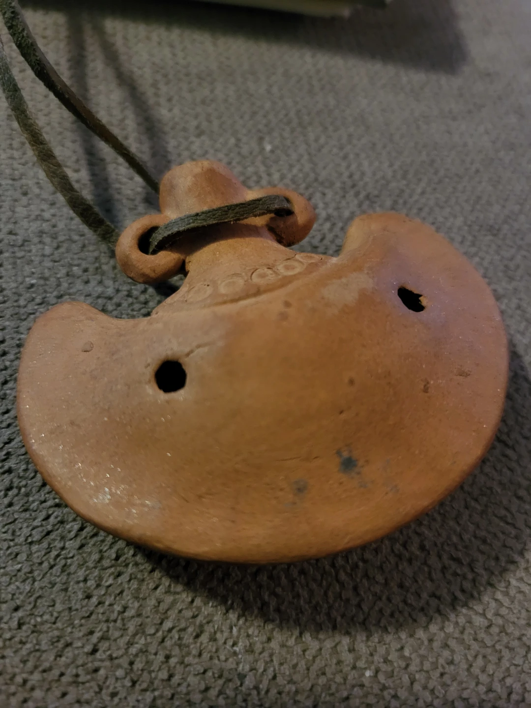 Terracotta Ocarina Pendant Necklace