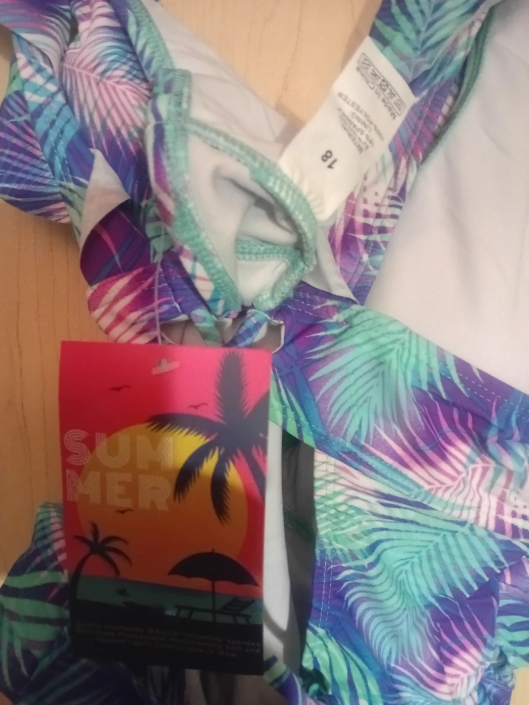 NEW!   Women's Tropical Print One-Piece Swimsuit (Size 16 & 18) - photo 3
