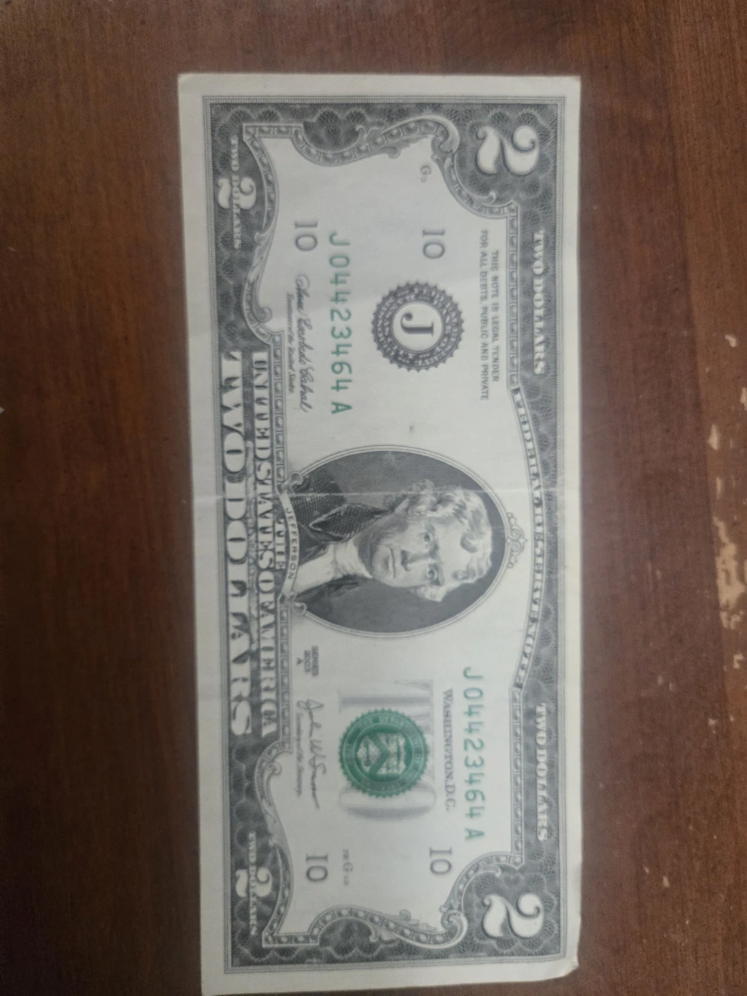 United States Two Dollar Bill - photo 3