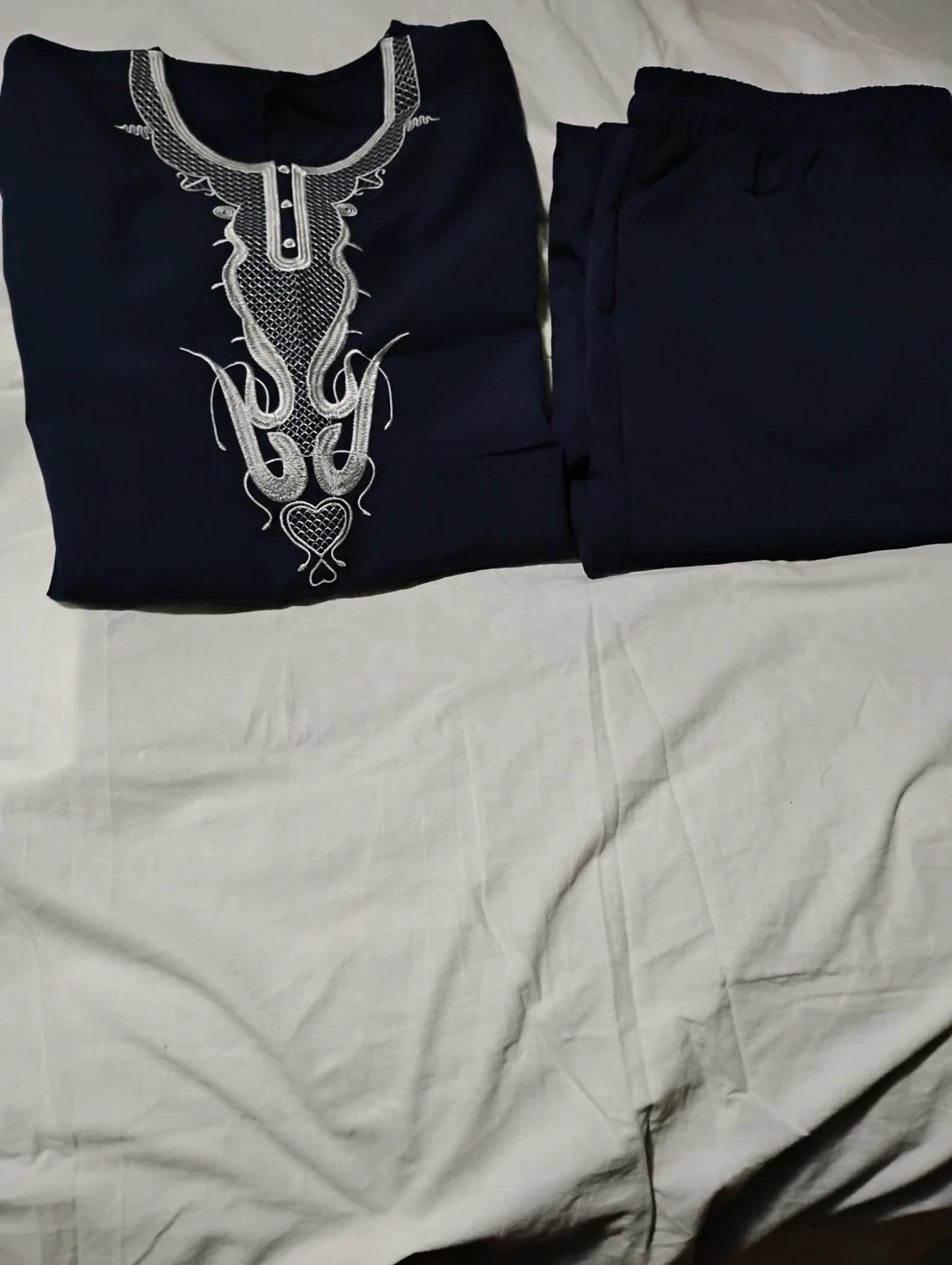 Men's Embroidered Dashiki Tunic and Pants Set - photo 2