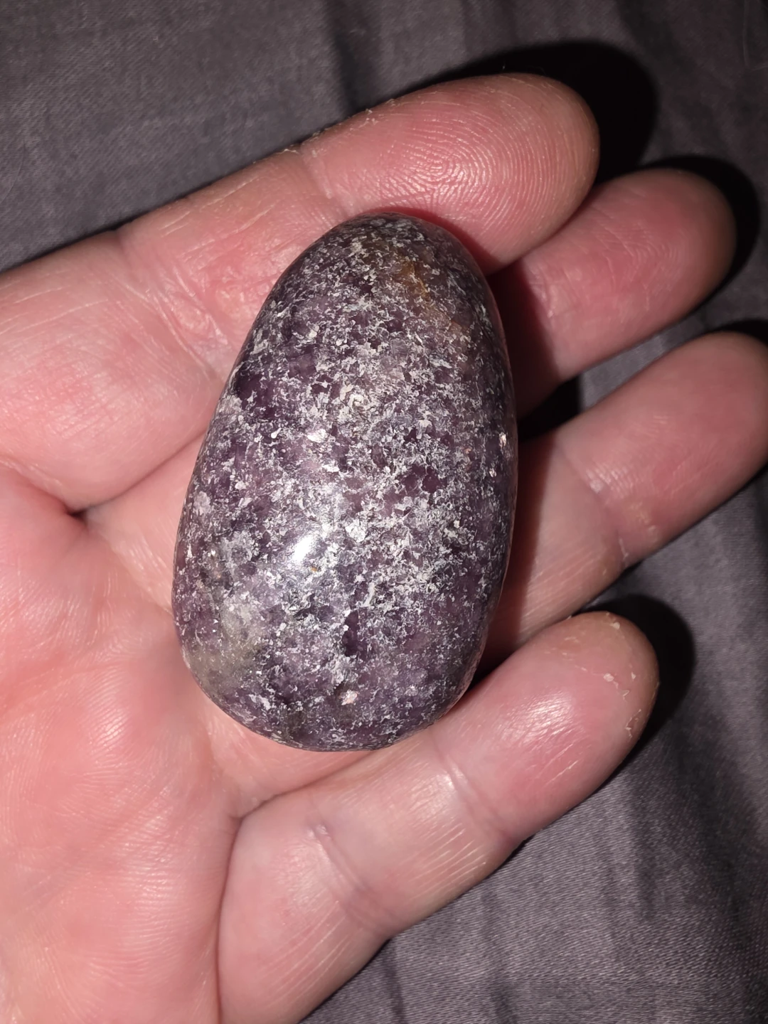 Lepidolite palmstone
