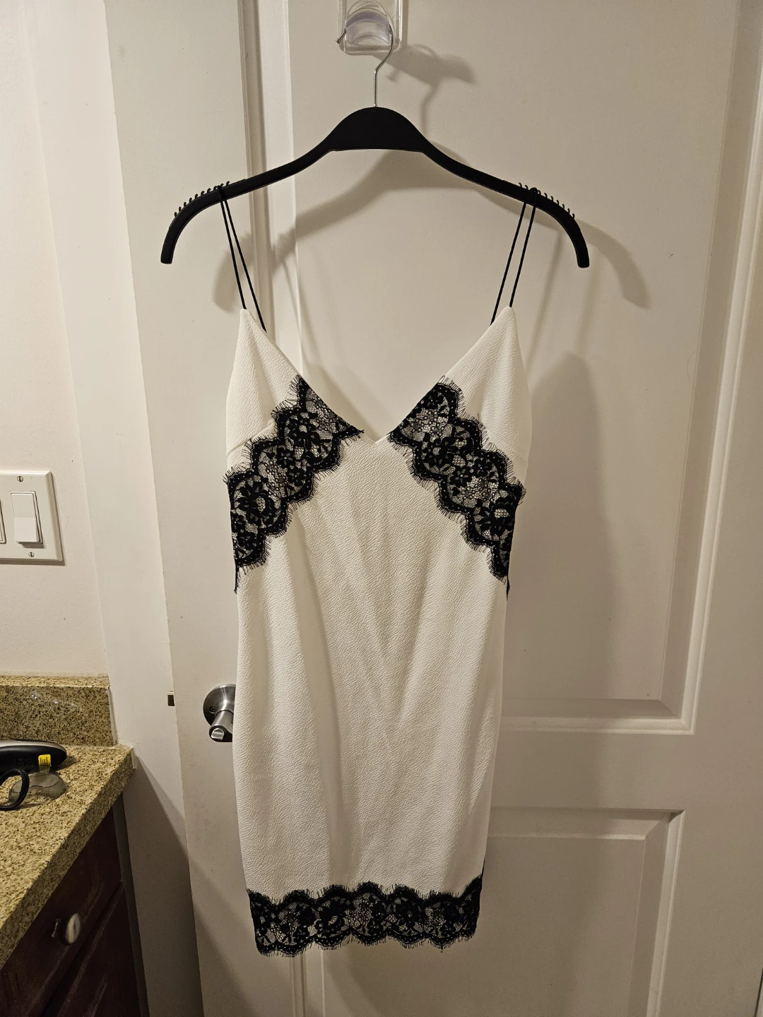 Small Glamour Babe White Lace Trim Dress