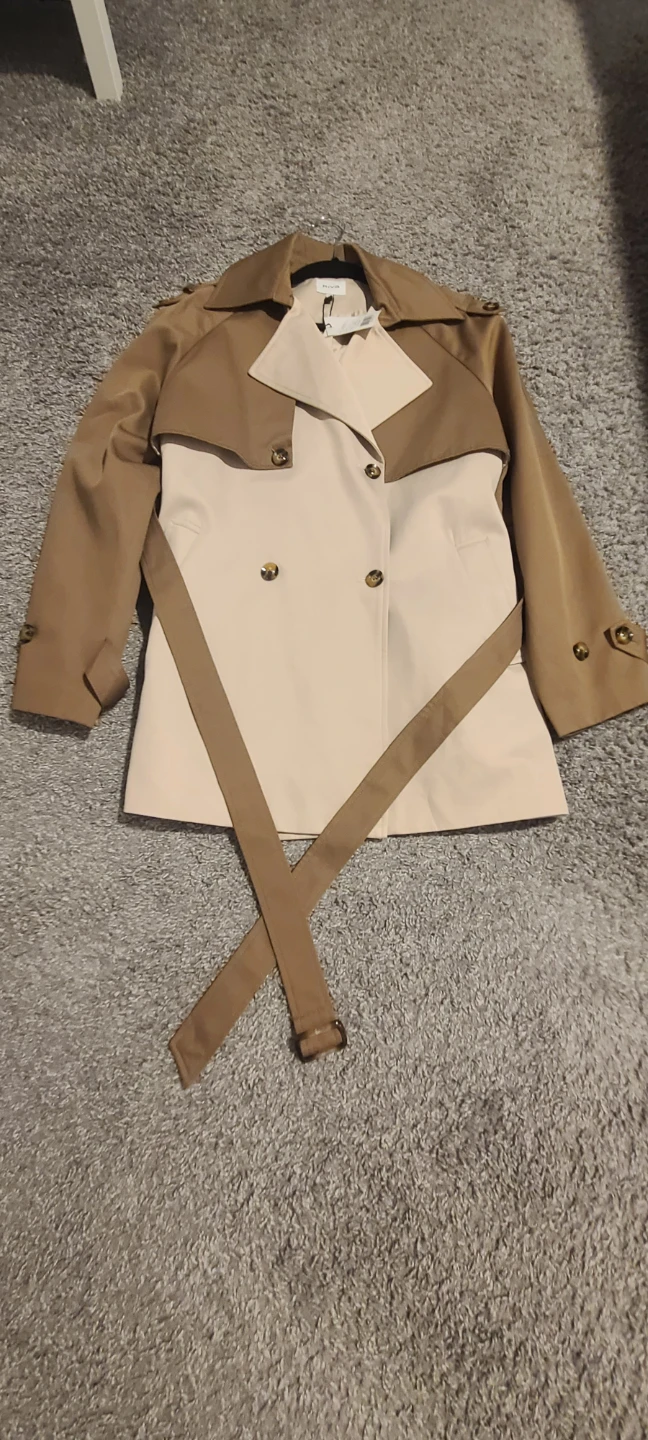 Riva Colour Block Trench Coat