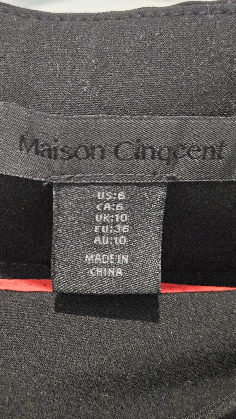 Size 6 Medium, Black Paperbag Waist Pants by Maison Cinquante - photo 2