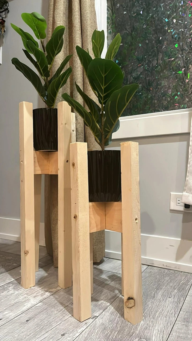 Wooden Plant Stands - Set of 2 - photo 2