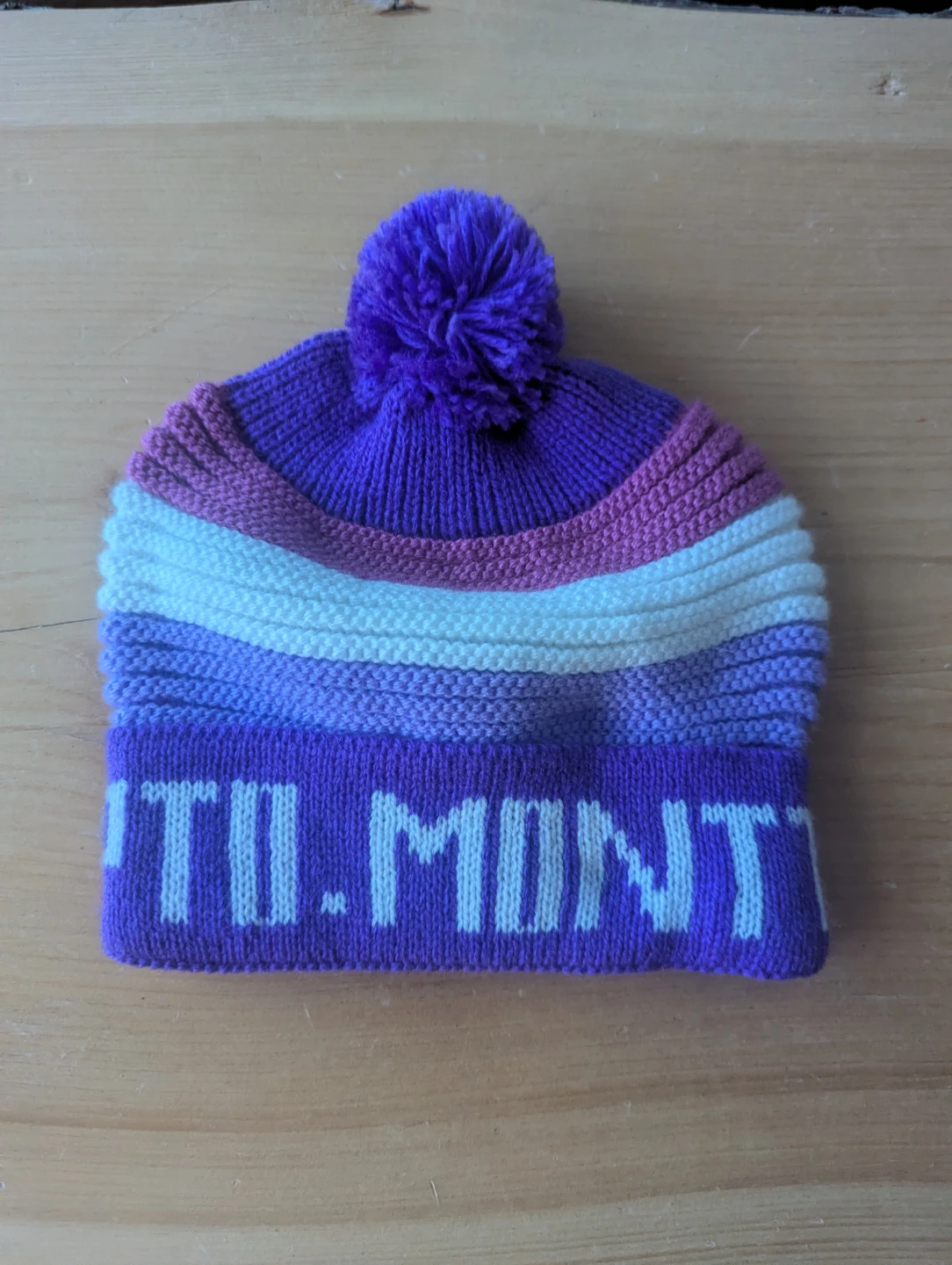 Purple Striped Alpaca Knit Toque - photo 2