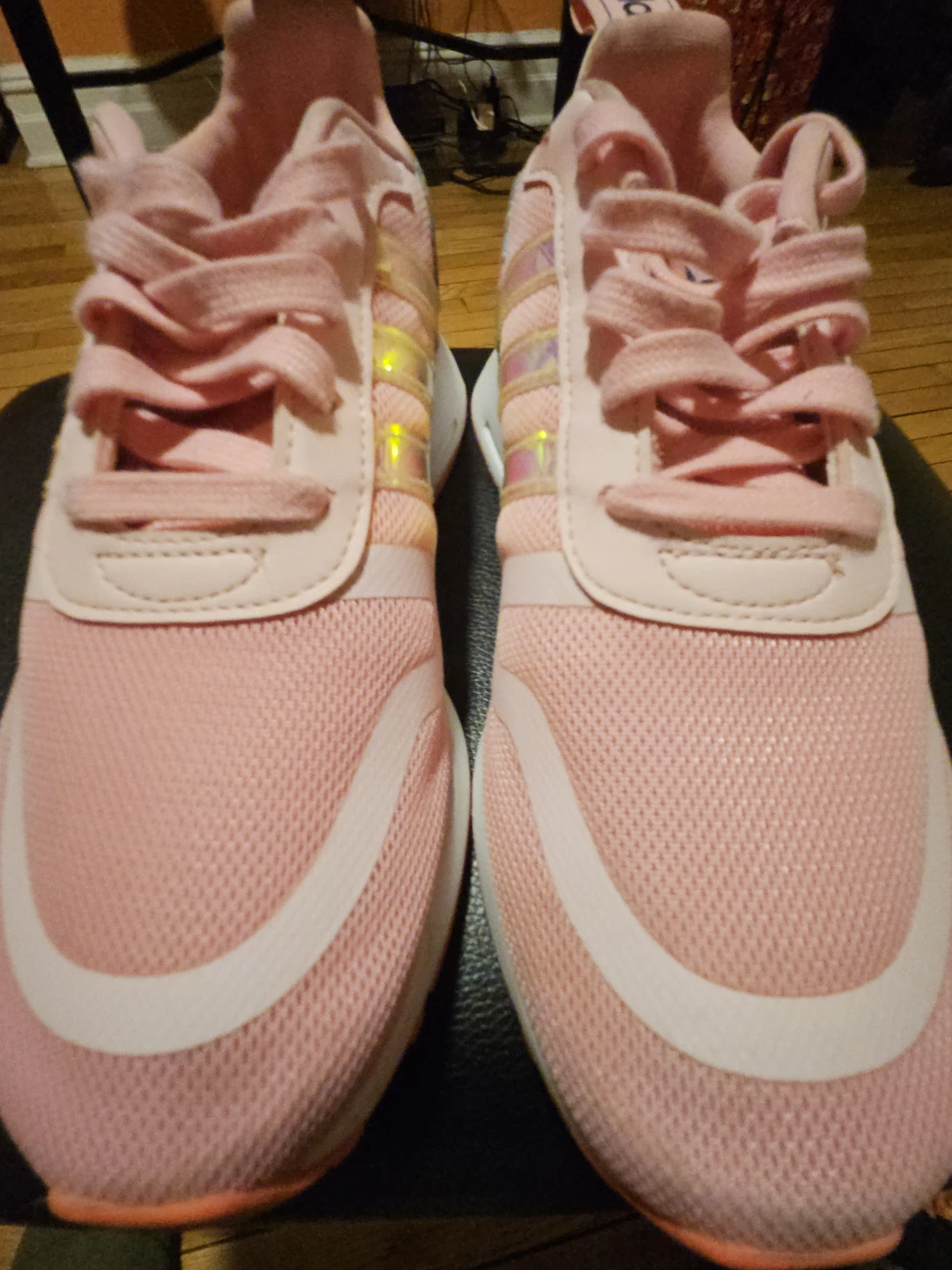 Adidas Pink Lace-Up Sneakers