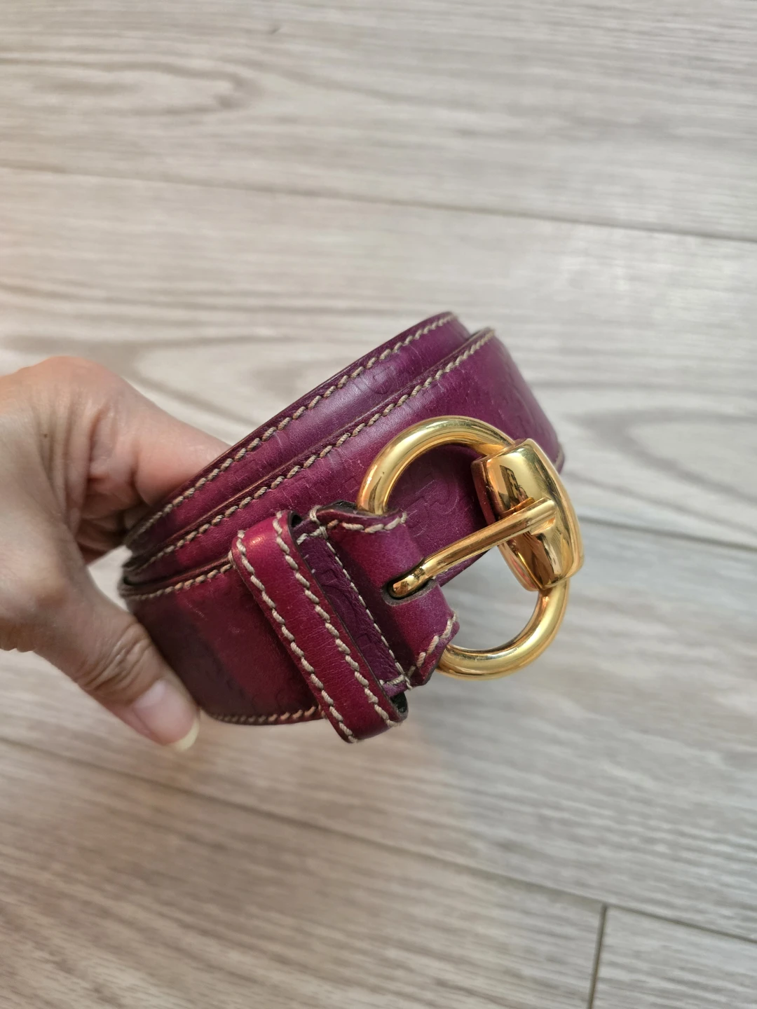Gucci Embossed Leather Belt - photo 2