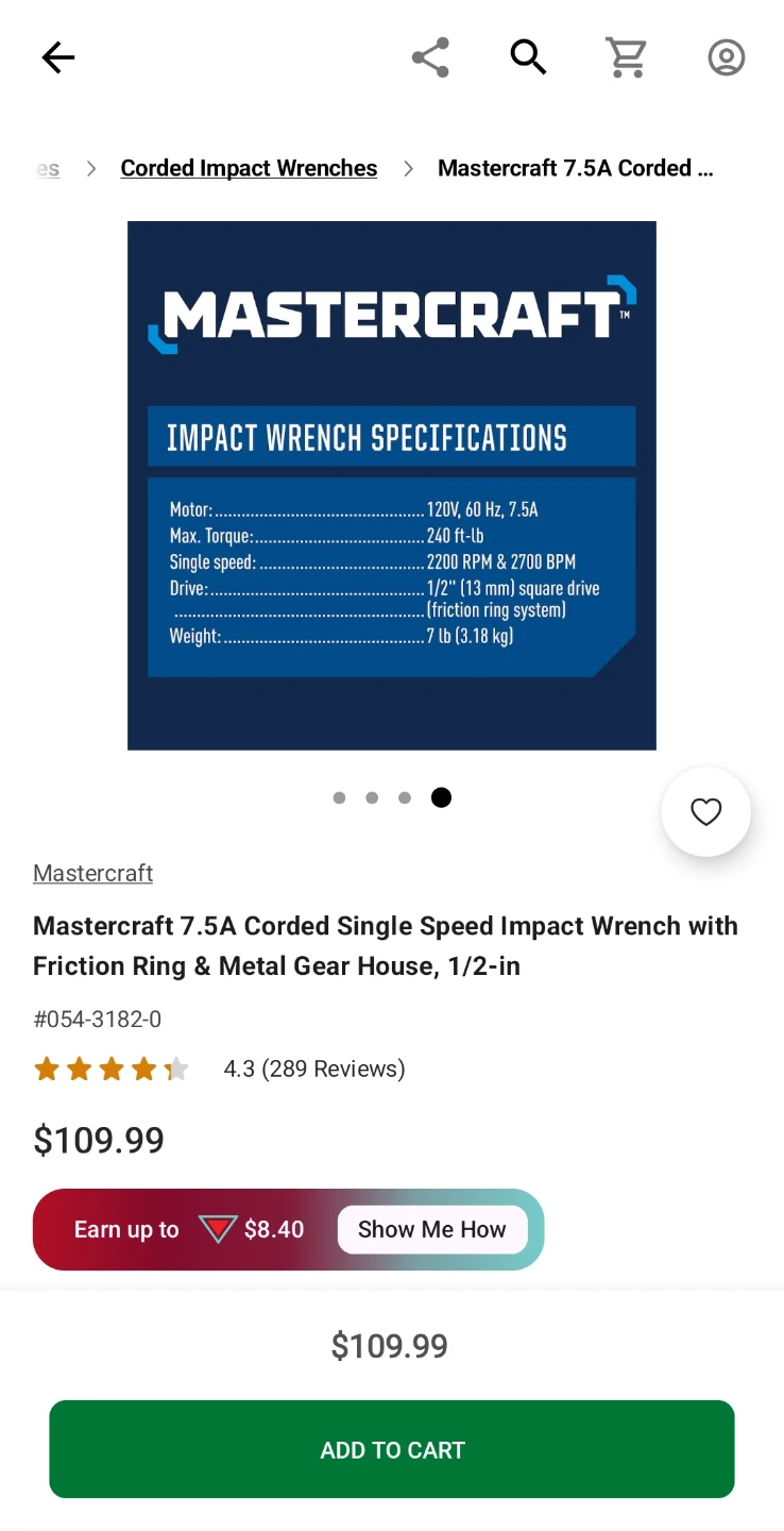 New in box 7.5 amp impact wrench - photo 2