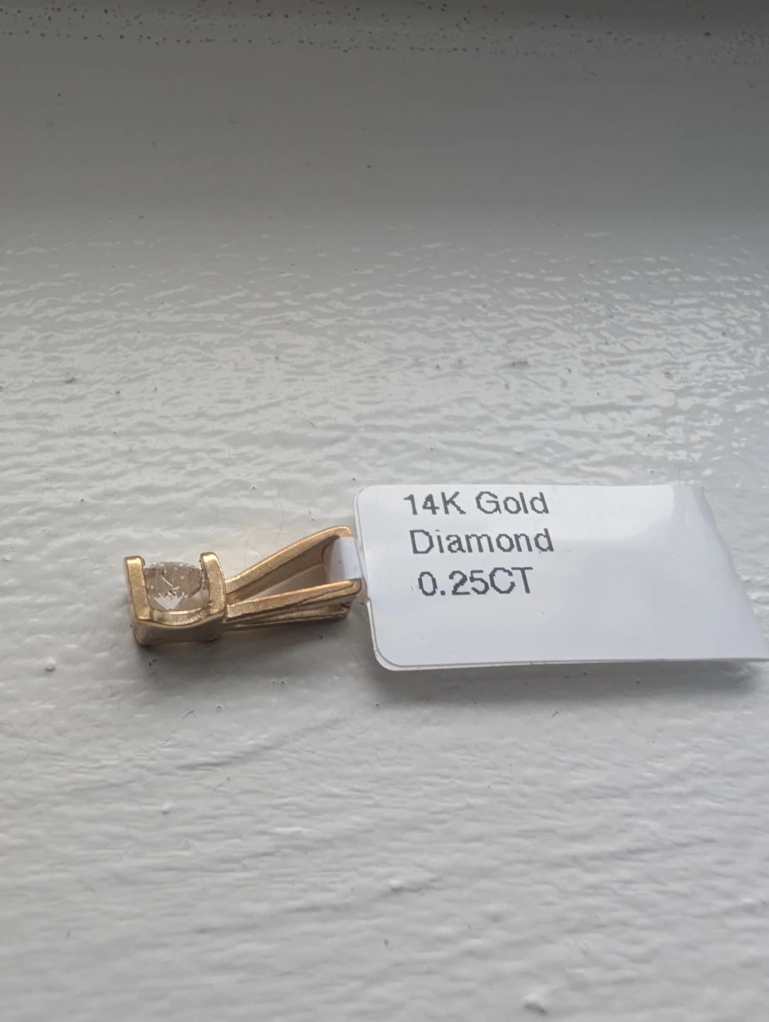 Brand New 14K Yellow Gold Diamond Pendant For Sale - photo 5