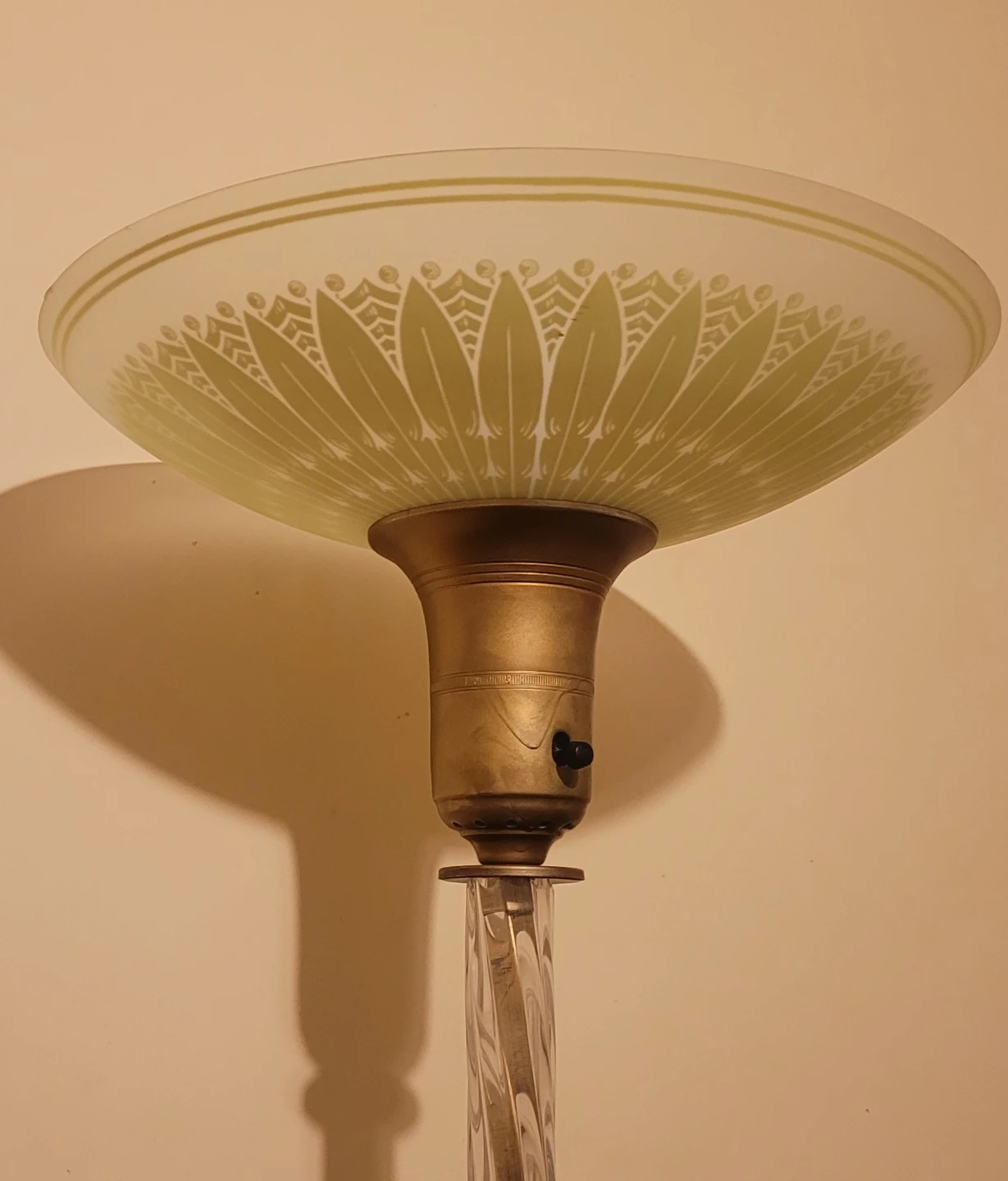 Antique Twisted Glass Torchiere Lamp - photo 3