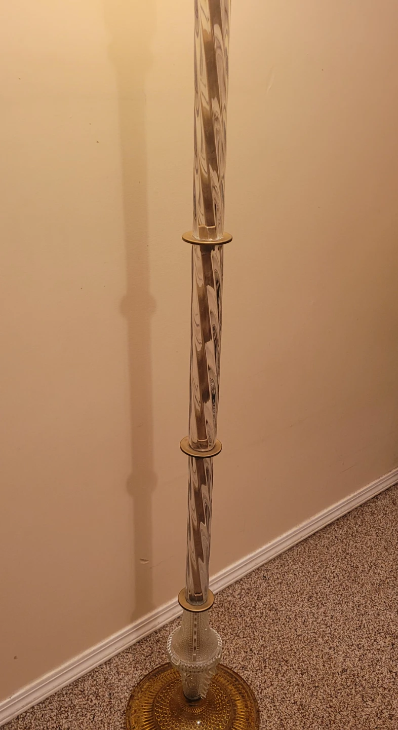 Antique Twisted Glass Torchiere Lamp - photo 4