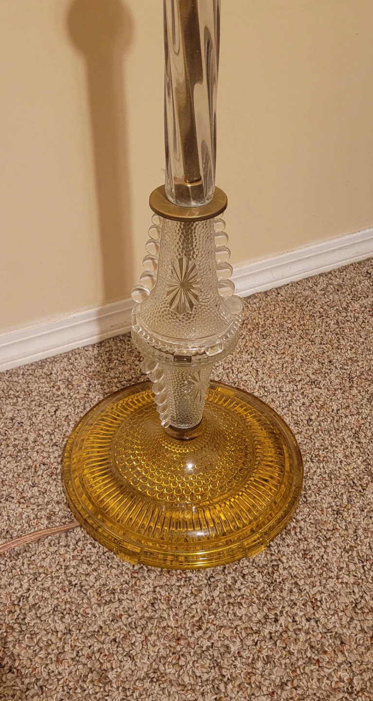 Antique Twisted Glass Torchiere Lamp - photo 5