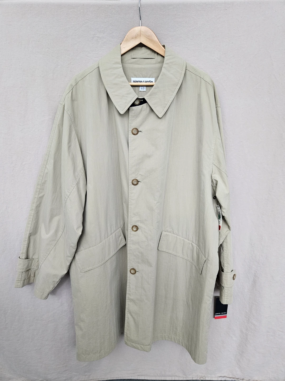 Vintage Pierre Cardin New with Tags Men's Tan Khaki Trench L/G