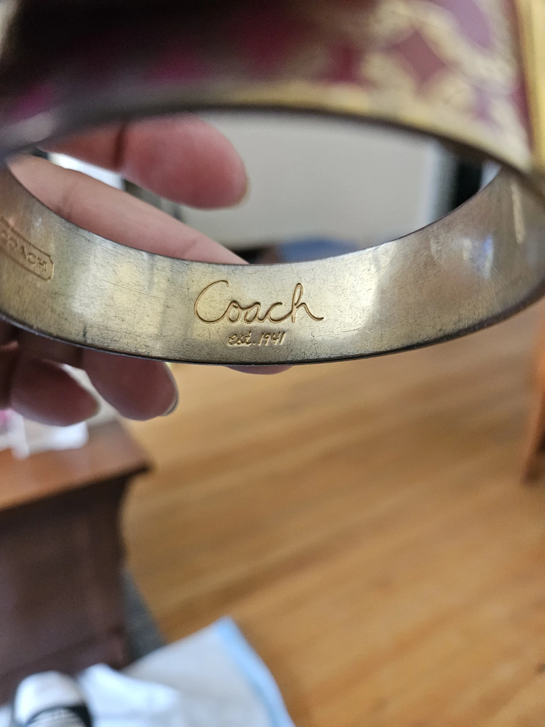 Coach Pink Monogram Bangle Bracelet - photo 5