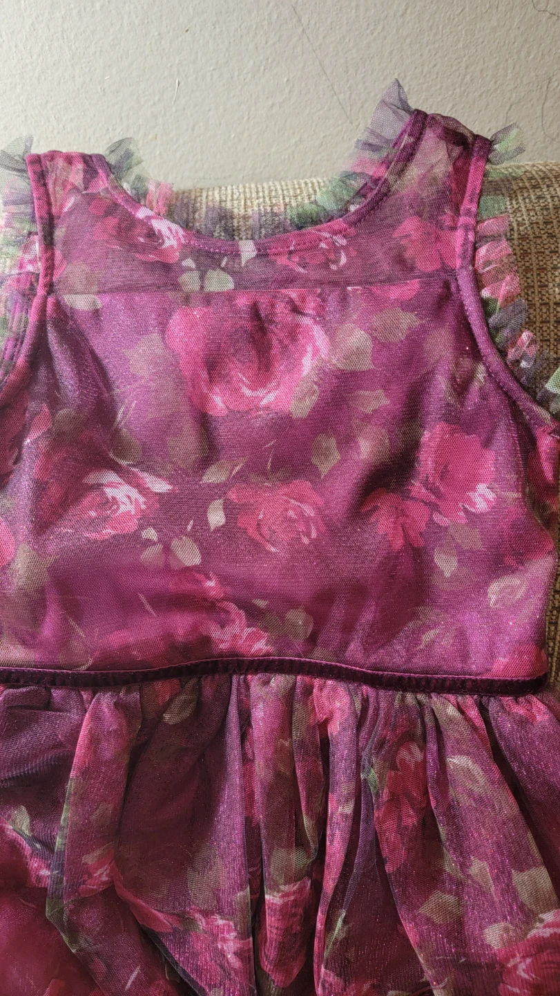 Girls' Sparkling Floral Mesh Party Dress size 7/8 - photo 2
